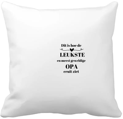 Akyol - dit is hoe de leukste en meest geweldige opa eruit ziet Kussen hoes - Opa - meest leukste opa - verjaardag - cadeautje voor opa - opa artikelen - kado - geschenk - 40 bij 40 cm