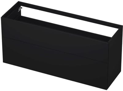 INK - Onderkast 2 Laden Push To Open 65cm Gelakt - 1400x450x650 Mm - Mat Zwart