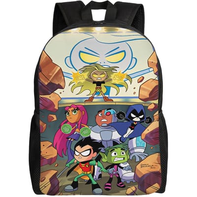 Teens Titans Go Rugzak Kampeerrugzakken Student Mooie Schooltassen Gepersonaliseerde Print Rugzak (as the picture,as picture)