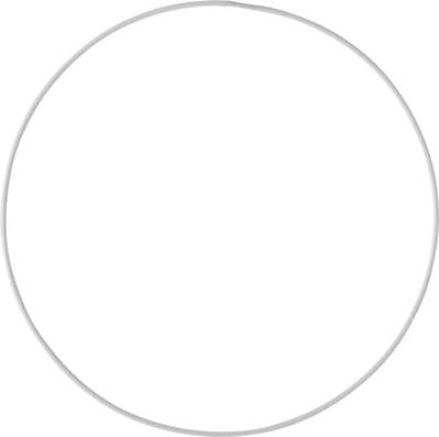 J-Line decoratie Ring - metaal - wit - extra large