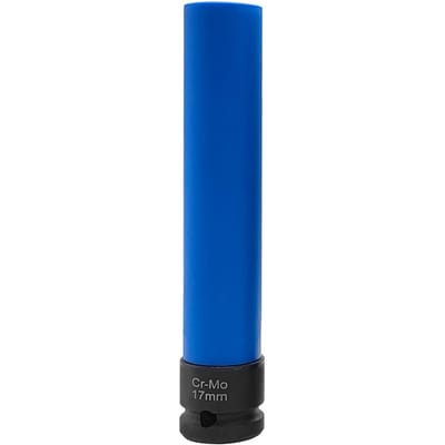 Douille à impact 12'' Entraînement 21 mm Écrou de roue, CRMO Non-marquant Extra Profonde Paroi Mince Douille pour écrou de roue Pearlescent Siying bleu