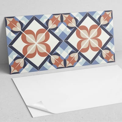 Coloray Wandpanelen Zelfklevend - Symmetrisch bloemenpatroon PVC Wandpaneel - 100 cm x 50 cm - Bruin Wandbekleding Zelfklevend - 1 stuk - Mozaïeken Wandpanelen Zelfklevend - Wandpaneel Keuken - Wandpanelen Badkamer