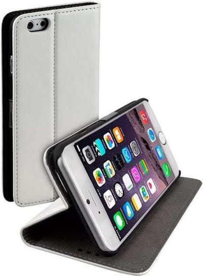 Stand Case Book Style Flip Cover Hoesje Apple iPhone 6 Plus (5,5 inch) Wit