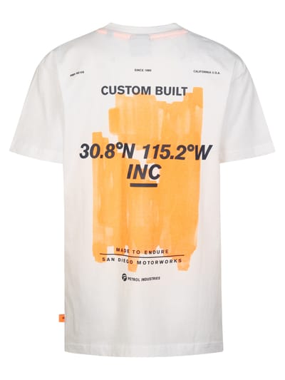 Petrol Industries - Jongens T-shirt met rugprint Vaquero - Wit - Maat 176