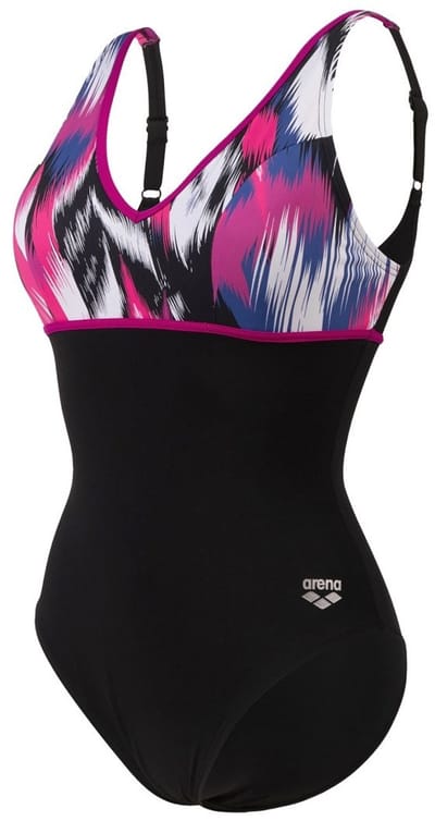 ARENA | W Bodylift Swimsuit Jennifer Wing Back C black-violet (Maat - 46)