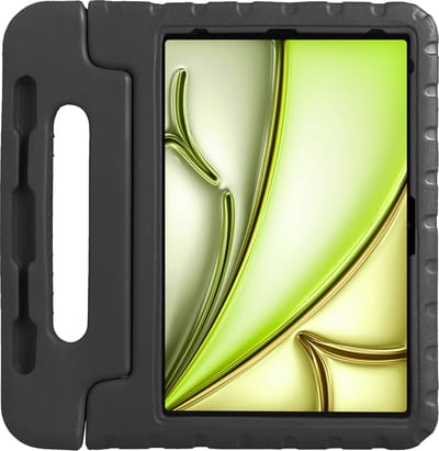 Hoes - Geschikt voor Apple iPad Air (2024/2025/2026) - 13 inch - Kinderhoes Shockproof Bumper - Kidsproof Case - Tablet Hoesje - Kinder Hoesje Cover - Zwart