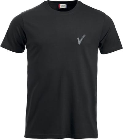 Clique Security / Beveiliging T-shirt met bedrukking V-tje (Borstlogo) en SECURITY (Ruglogo) - Zwart - Maat XL - VOOR PROFESSIONALS