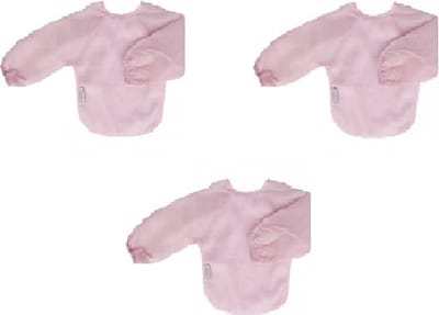 Silly Billyz Fleece Small Longsleeve Bibs Antique Pink 3 Stuks