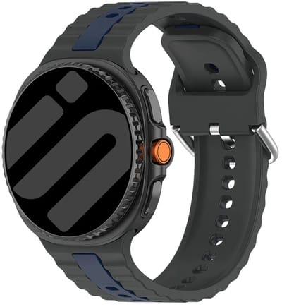 Strap-it Dual Sport Horlogeband (Donkergrijs/Blauw) geschikt voor Samsung Galaxy Watch 9 (40/44mm) / Watch 8 (40/44mm) / 8 Classic (46mm)