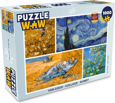 Puzzel Van Gogh - Collage - Kunst - Legpuzzel - Puzzel 1000 stukjes volwassenen