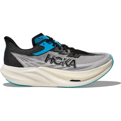 HOKA Rocket X 3 Wit Zwart Blauw Unisex Sneakers 1168724-WBLC 44 gray