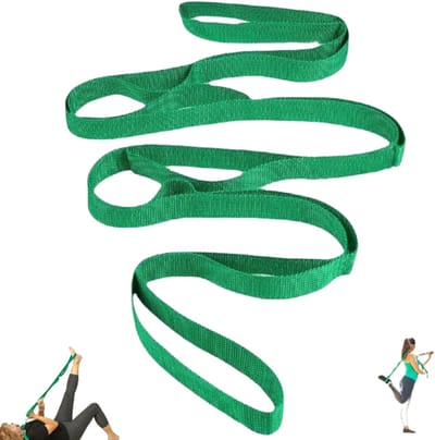 1 stuk - Yoga-rekband - Elastische band - Fitnessweerstandsband - Dans-, lift- en trainingsband - Beentrainingsband - Groen - 2,5 cm * 1,9 m - Geschikt voor Pilates, gymnastiek en flexibiliteitstraining