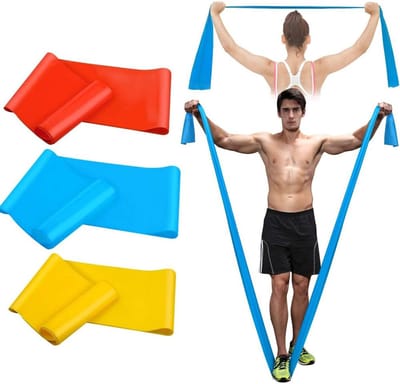 Oneay Set van 3 weerstandsbanden – Elastische fitnessbanden 4,5 tot 7kg weerstand – 150cm lang voor yoga en thuistraining