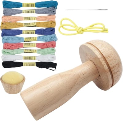 Reparatiemachine - Naaigereedschap - Kleding Herstellen - Houten Ontwerp - Compact Formaat - Natuurlijk Hout