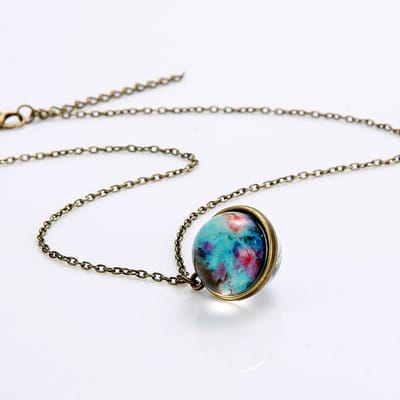 Koperkleurige ketting met Space Bol