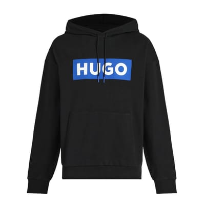 Boss Heren Box Hoodie met lange mouwen (Zwart)