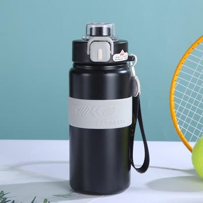 Nouvelle Tasse Thermos Double Boisson en Acier Inoxydable Grande Capacité Froid Extérieur Tasse à Rebond Étudiants Portable Gourde de Sport 600ml