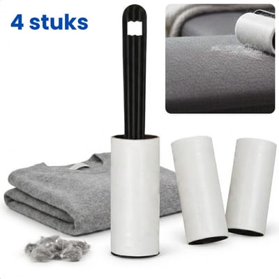 Cheqo® Kledingroller - Kleefroller - Plakroller - Pluizenroller - Stofroller - Lint Roller - Kledingroller Set - Pluizenroller Herlaadbaar - Rollers Voor Kleding - Pluizen Verwijderaar