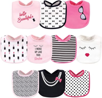 Unisex Katoenen Baby Slabbertjes, 10 Stuks, Absorberend en Zacht