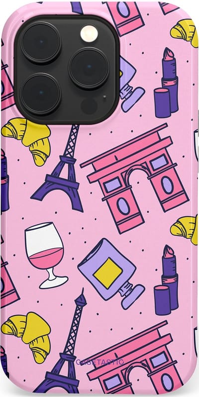 Casetastic Hoesje Geschikt voor Apple iPhone 14 Pro Magsafe - Stijlvolle Beschermende Duo-layer Case - Trip to Paris