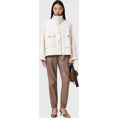 AllSaints Jen Lea Jogger Mocha Brown Taglia: 2 | Pantaloni di pelle Outlet | Donna | Marrone
