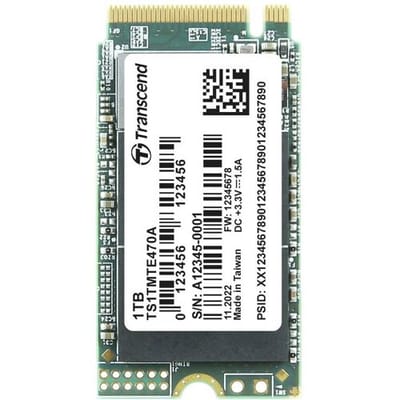 Transcend MTE470A 1 TB NVMe/PCIe M.2 SSD 2242 harde schijf PCIe NVMe 3.0 x4 Industrial TS1TMTE470A