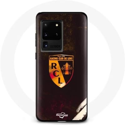 Samsung Galaxy S20 Ultra hoesje rcl lens oranje zwarte achtergrond