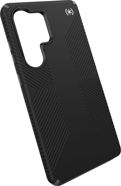 Speck hoesje geschikt voor Samsung Galaxy S25 Ultra - Ultieme Bescherming en Grip - Luxe Soft-touch Afwerking - Valbescherming gecertificeerd tot 4 meter - Microban Antibacterieel - Presidio2 Grip lijn - Zwart