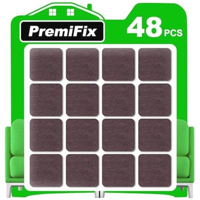 Zelfklevende Vilt Meubelpads - 48 Stuks Vierkant Anti Scratch Vloerbeschermer voor Houten Vloeren - 5mm Dikte