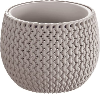 Prosperplast Bloempot Splofy - taupe - 1400 ml - D18 cm - Tuin - Buiten - Binnen - kunststof