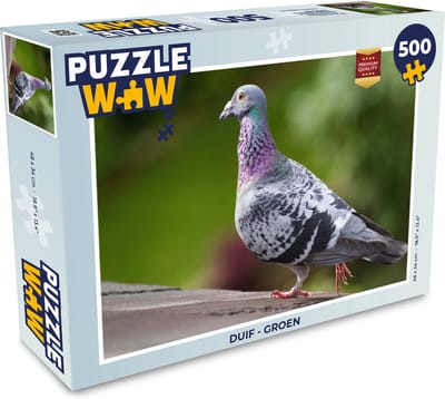 Puzzel Duif - Groen - Legpuzzel - Puzzel 500 stukjes