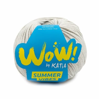 Katia WOW Summer Vibes - 81 lichtgrijs - Katoen/Acryl Garen