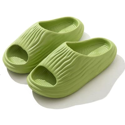 Koppel Zomer Strand Sandalen Platform EVA Zachte Zool Slippers Vrouwen Huis Platte Schoenen Buiten Antislip Badkamer Slippers voor Mannen 43 beige
