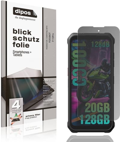 dipos – Matte Privacy Screenprotector geschikt voor FOSSiBOT F110Pro | Anti-Spy Beschermfolie