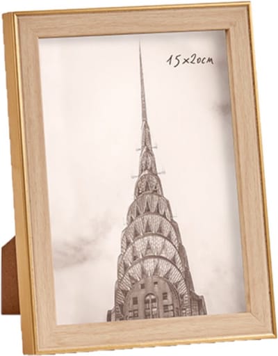 Arte r Fotolijstje - goudkleurig - kunststof - voor foto van 15 x 20 cm - fotolijst
