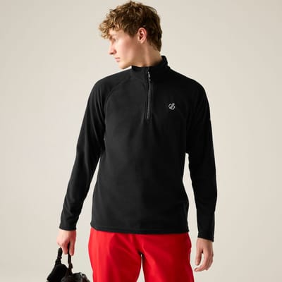 Dare2B, Freethink II Heren Fleece met halve rits voor Heren, Zwart, Maat 3XL