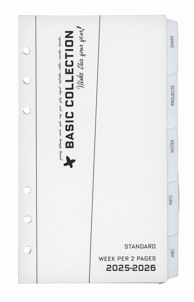 Succes Organizing Systems | Basic Inhoud medium 2025-2026 | Losbladig | 80 x 125 mm | 17mnd |