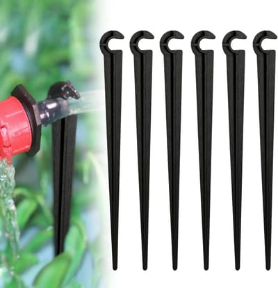 Drip irrigatie palen en grondpennen voor 4/7 mm slang - 100 stuks voor tuin, planten en bloembedden