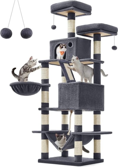 Krabpaal voor zware katten - Hoge krabpaal - Krabpaal boomstam - Krabpaal voor grote katten - Kat toren - Stevige krabpaal - Krabpaal voor katten - XL - Kattenverblijf