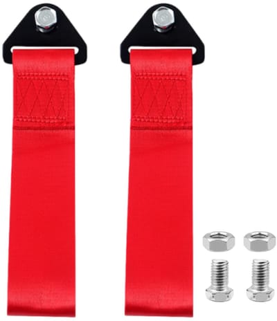 Dailygoods- Sleptouw 2 Stuks - Multifunctioneel Trekkoord - Trekkabel Auto - Zeer Sterk Nylon - Voor Voor- en Achterbumper - Universeel Gebruik