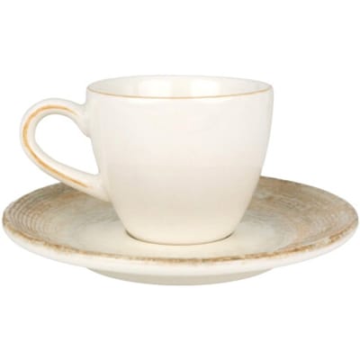 Bonna Patera - Espresso kopjes & schotel - 80 cc - Porselein - set van 6