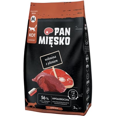 5kg Pan Mięsko Kat Rund met Herten medium droogvoer voor katten