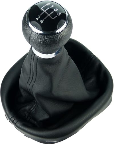 Pookkknopset Geschikt voor Volkswagen Touran zwart 03-2003/ 07-2010 of Caddy (5 versnellingen) VW pook versnellingspook Vw Touran pookhoes
