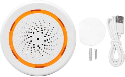 Allecto - Smart Sound Light Alarm - Draadloze Afstandsbediening - 90dB Speaker - Oranje - Home Security Alarm - Veiligheidssystemen - Geschikt ...