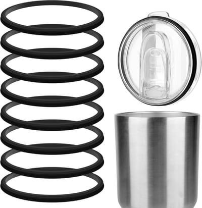 8 Pack Waterfles O-ring Vervangingen voor 30oz en 26oz Tumblers, Siliconen Levenslange Dichtingen met Pincet voor Magslider en Originele Deksel