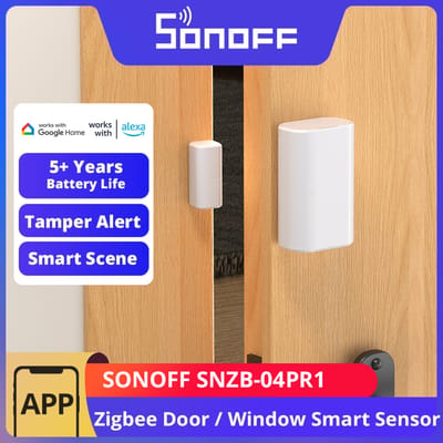 SONOFF SNZB-04PR1 Zigbee3.0 Deur- en Raamsensor met Sabotagealarm, Lokale Slimme Scènebediening, Werkt met Alexa en Google Home via Zigbee Hub