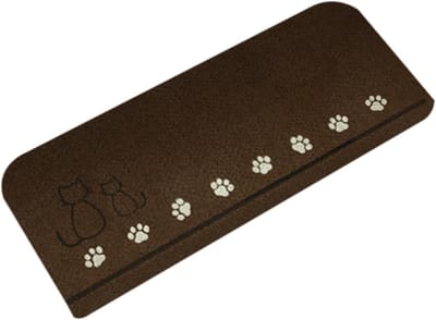 5 stuks - Trapmat - Antislip trapmat met cartoonpatroon - Beschermt houten trappen - Wasbaar - Herbruikbaar - Met zelfklevende achterkant - Koffiekleur