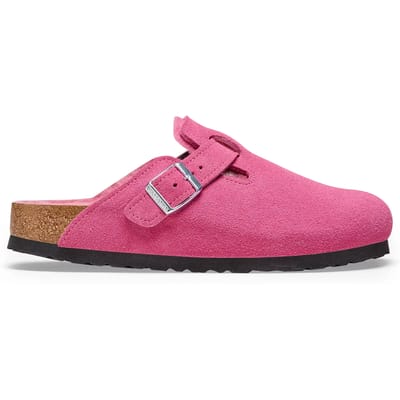 Leren damesklompen Birkenstock Boston Suede/ Shearling