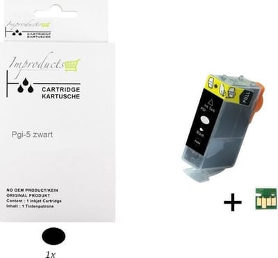 Improducts® Inkt cartridges - Alternatief Canon Pgi-5 / pgi5 zwart XL