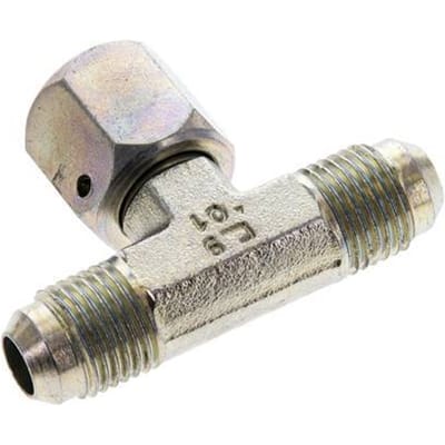 JIC T-stuk Aansluiting UNF 9/16''-18 Mannelijk X Vrouwelijk Staal 350bar (4917.5psi)